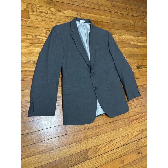 JF J. Ferrar Men's Blazer Jacket Size 36S Gray Solid Stretch Slim Fit Sport Coat - Picture 2 of 7
